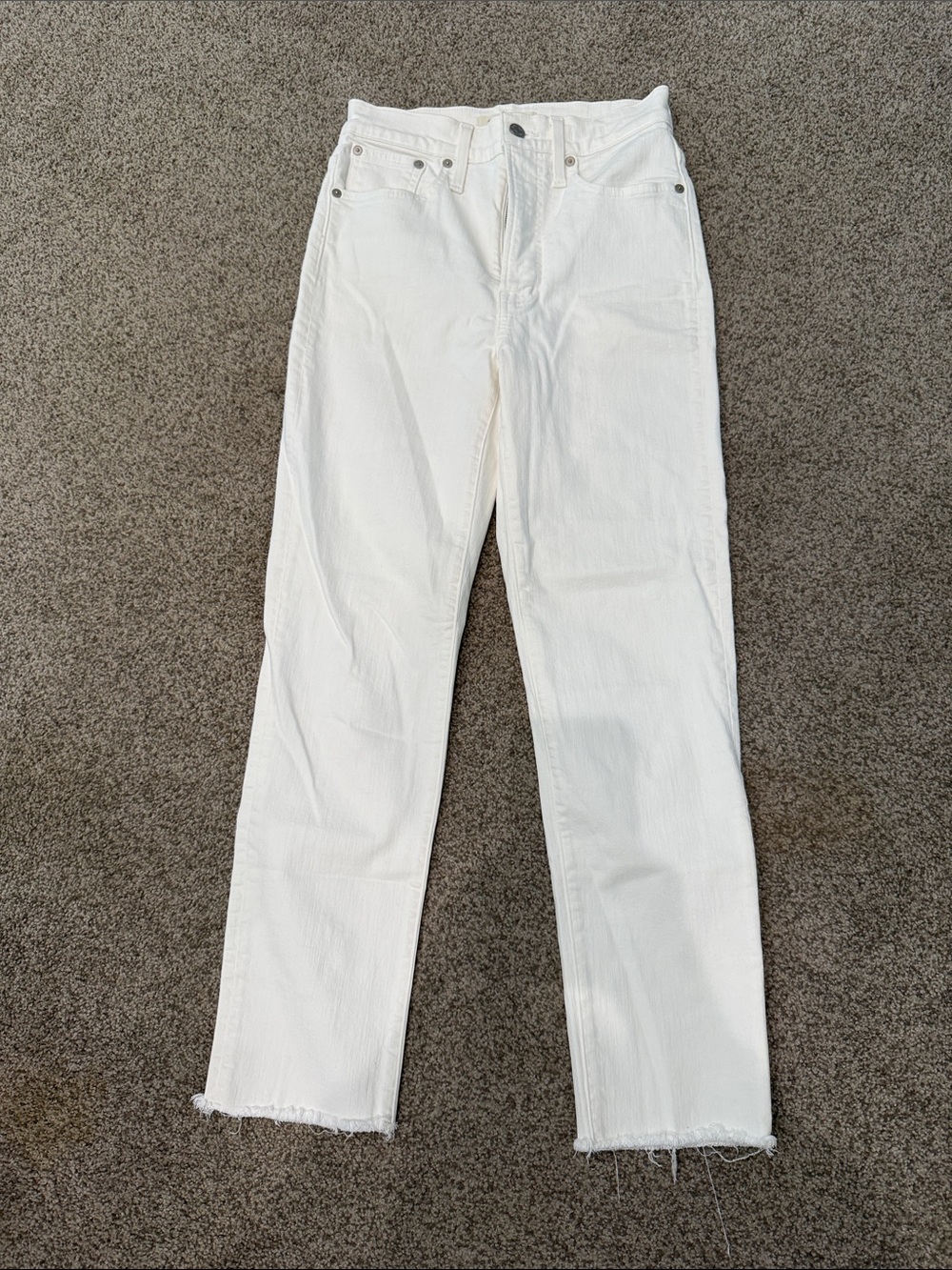 Madewell perfect vintage crop White Straight Jeans